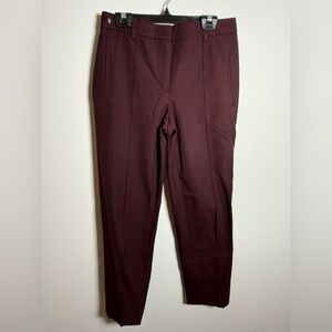 JUDITH & CHARLES | Burgundy High Rise Crop Trousers